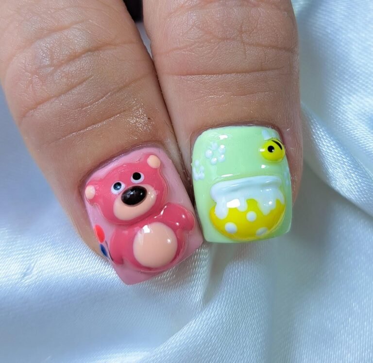 ผลงานทำเล็บเจล E.Farang nail พะเยา 7