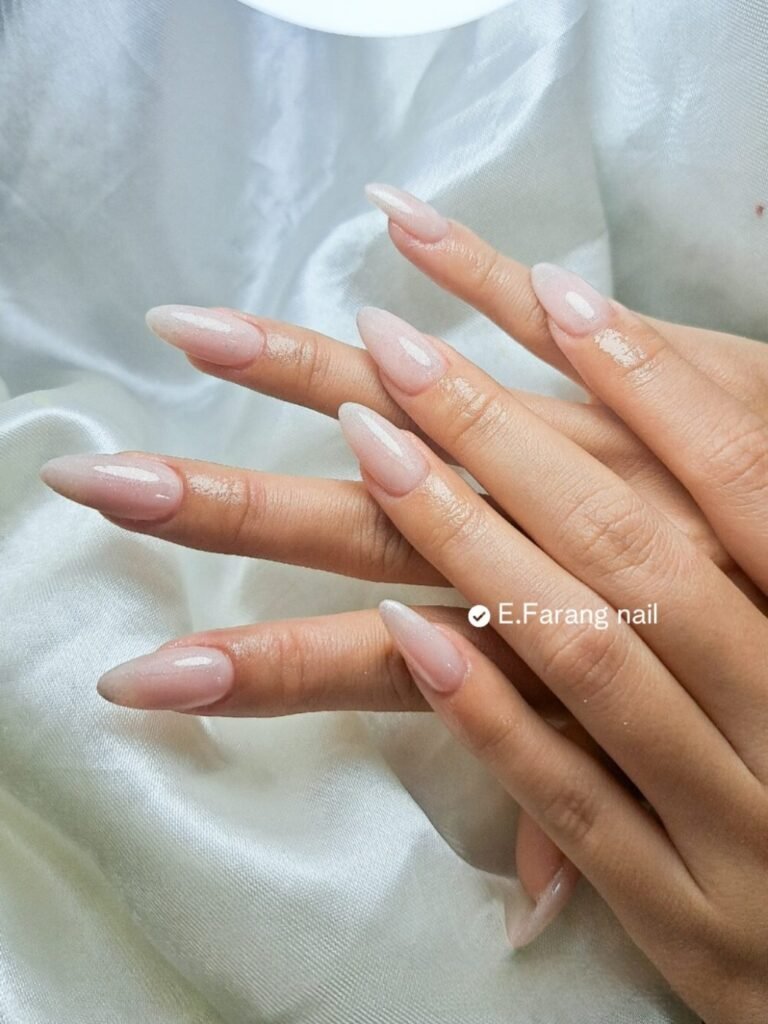 ผลงานทำเล็บเจล E.Farang nail พะเยา 16