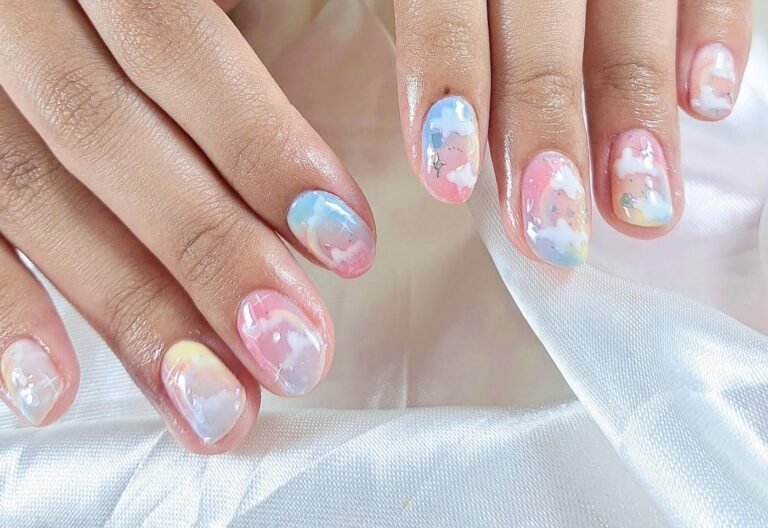 ผลงานทำเล็บเจล E.Farang nail พะเยา 30
